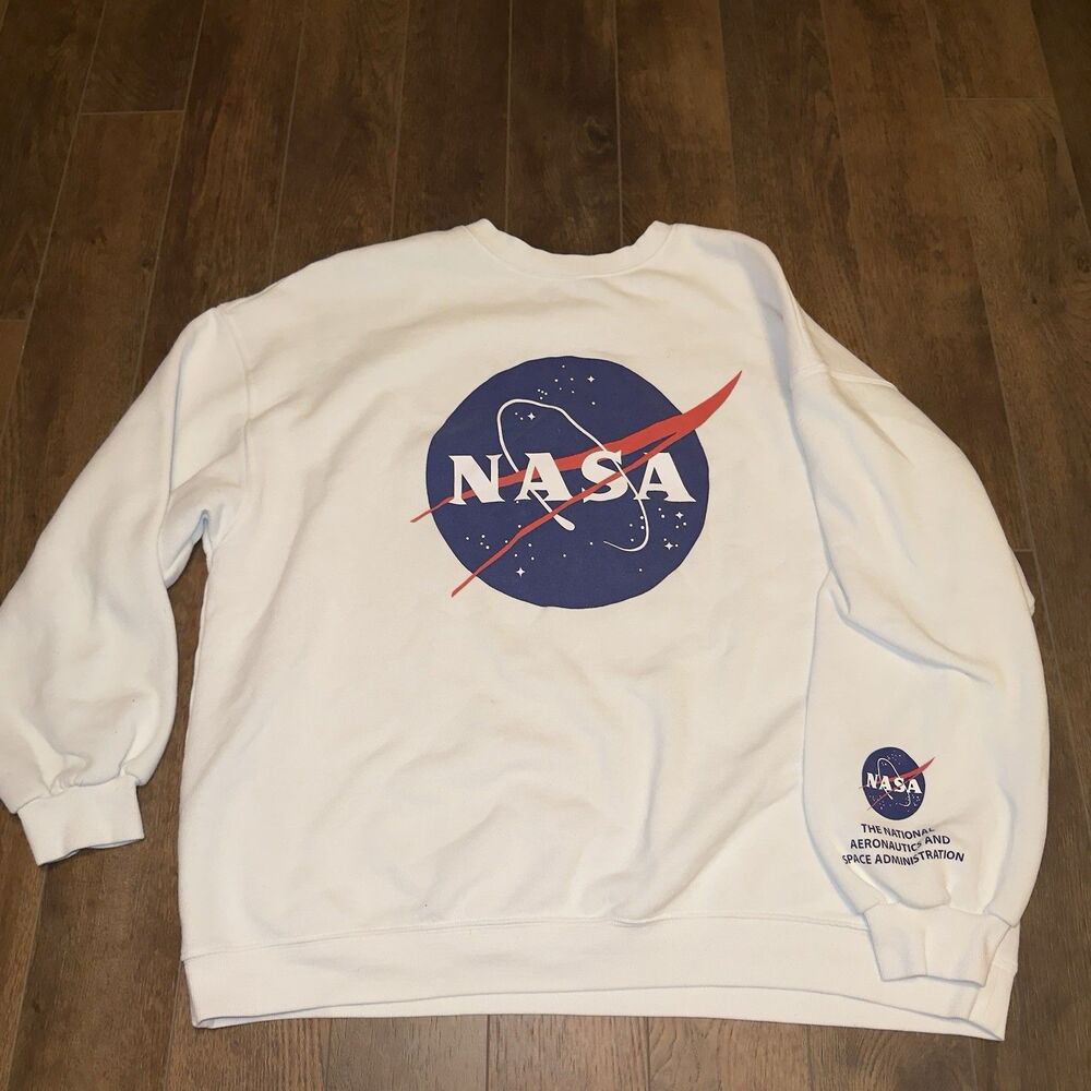 H&M NASA White Hoodie Sz Large